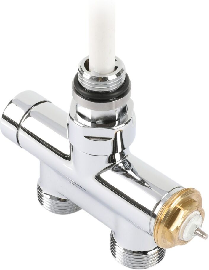 "Terma Lanzen-Thermostat-Verbunddurchgangsventil 50mm CYLINDER GZ 1/2""-GZ 3/4"" , TGZTCR18, Chrom TGZTCR18"