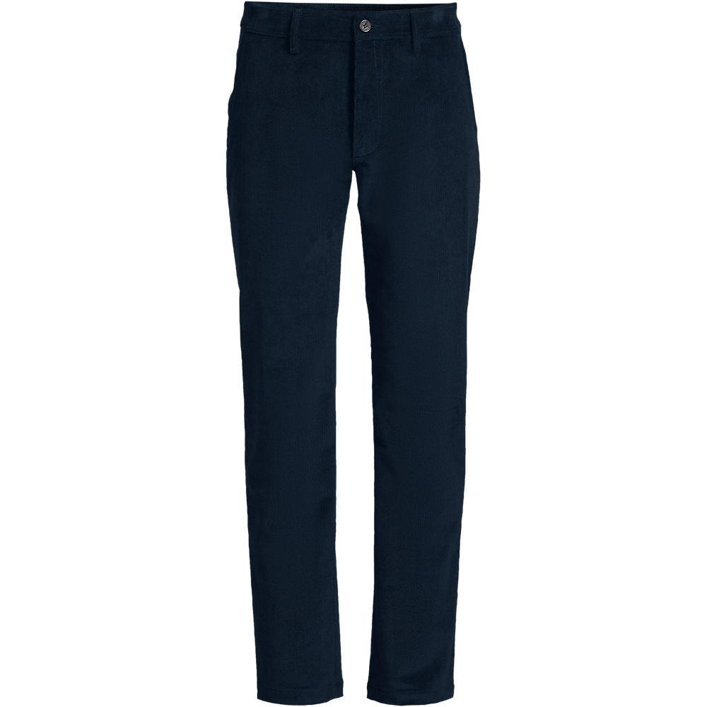 Feincord-Hose im Chino-Schnitt für Herren, Herren, size: regular, Blau, Baumwolle/Baumwoll-Mischung, by Lands' End