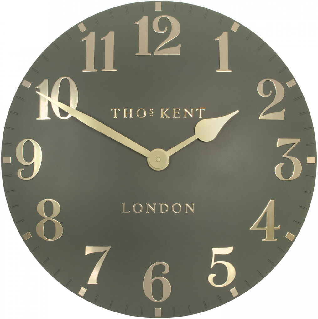 Thomas Kent Resin Wall Clock Dark Green 51cm W X 51cm H X 4.4cm D