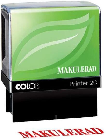 StÃ¤mpel "MAKULERAD" 35x5mm COLOP RÃ¶d