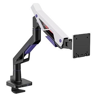 Powerton ERGO STRYNX Positionierbarer Halter für Monitor, weiss-schwarz, 2-30KG, Klemme, 24"- 57" (Tisch, 57", 30 kg) (WPEMR4-BW)