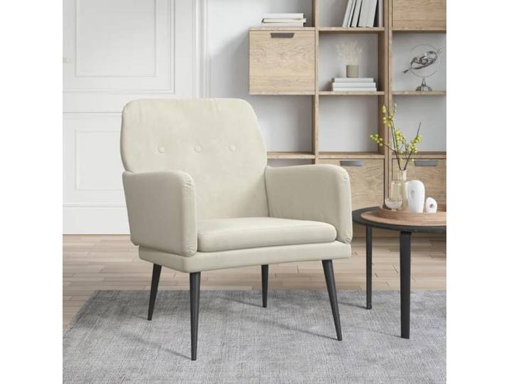 Printemps/été 2025  Fauteuil Crème 62x79x79 cm Velours - 62x79x79 cm LV564