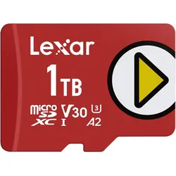 Lexar Play (1000 GB, microSDXC, U3, UHS-I), Speicherkarte, Rot