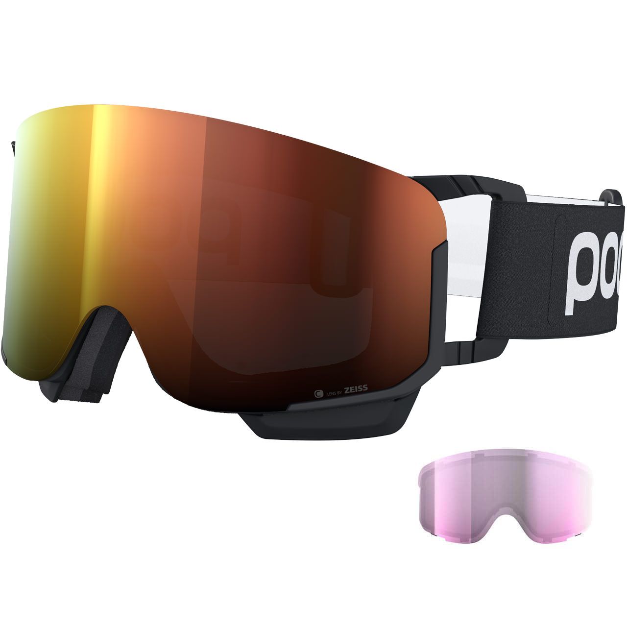 POC Nexal Mid uranium black/partly sunny orange + Ersatzscheibe