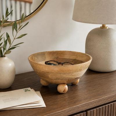 "Sagebrook Home Bowl with Ball Feet - 12"" x 12"" x 6"""