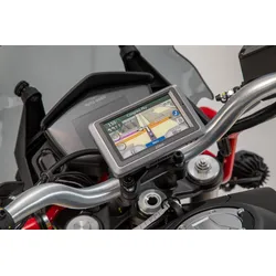 SW-Motech Navi-Halter am Lenker - Schwarz. Moto Guzzi V85 TT (19-23).