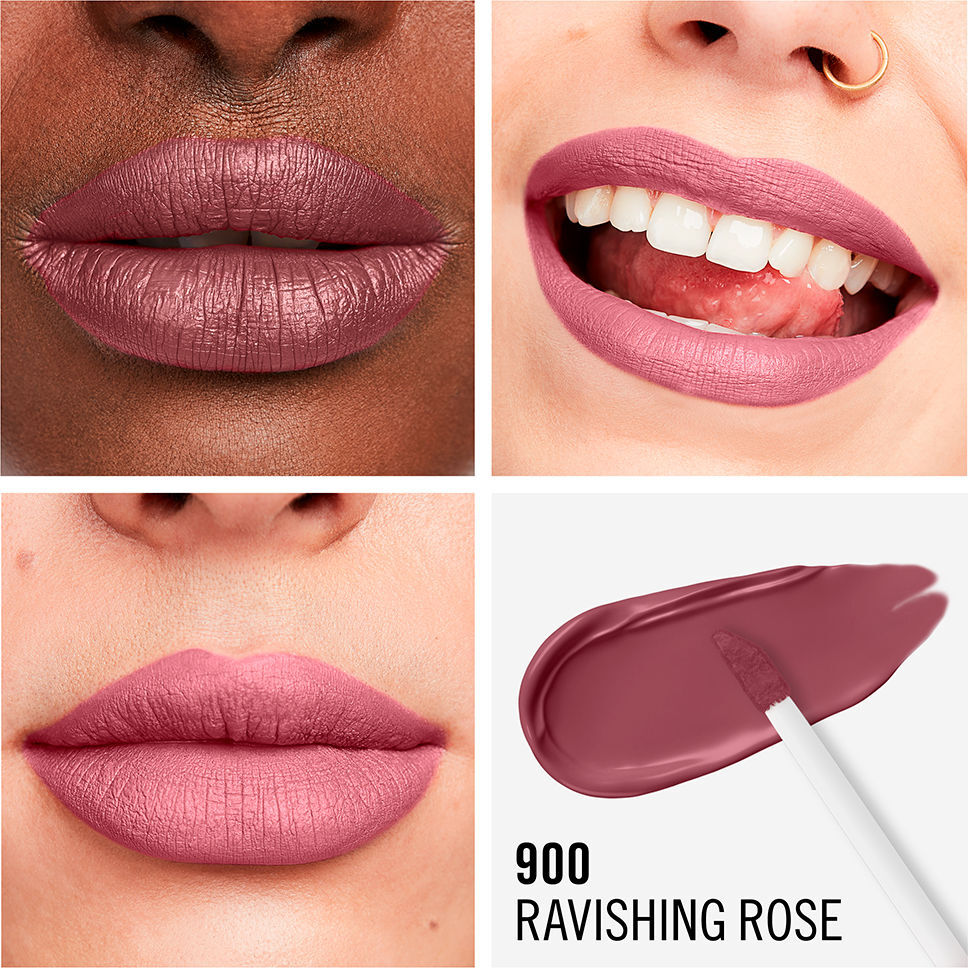 Rimmel London Rouge à lèvres liquide Lasting Mega Matte #900-rose ravissante