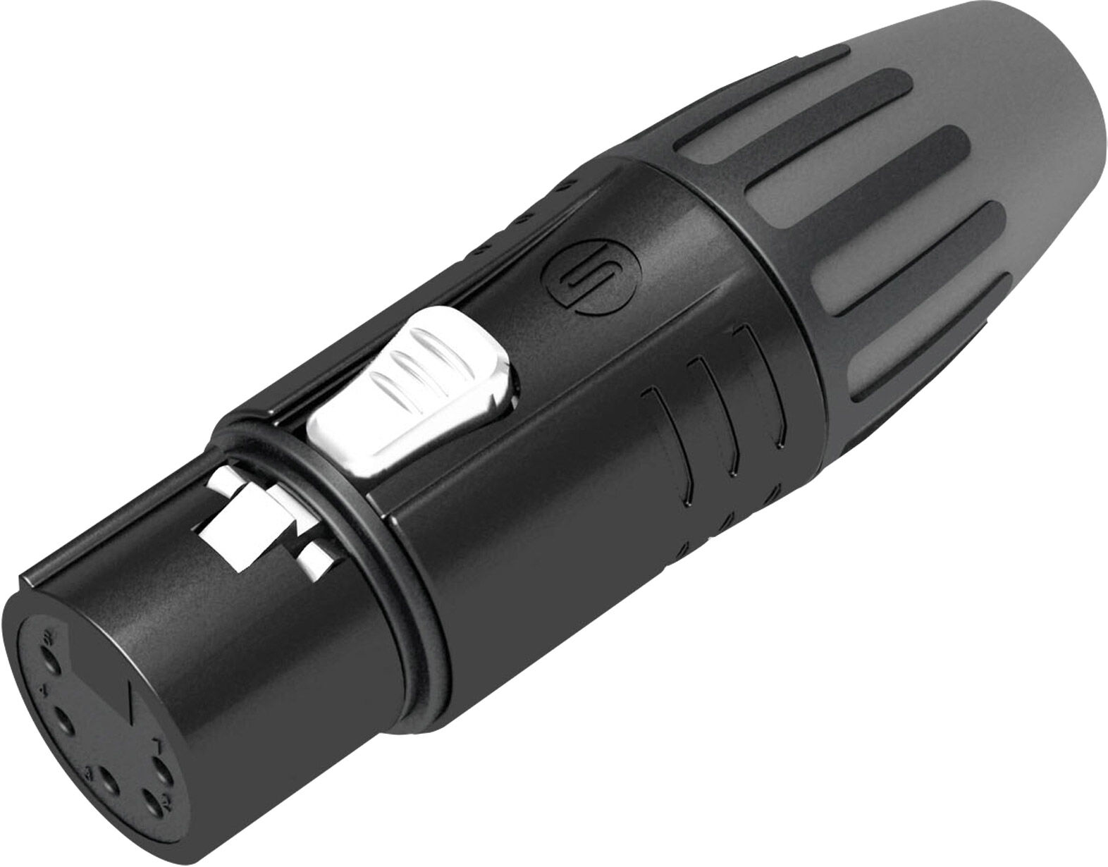 Seetronic Xlr 5p-Stecker – Weiblich, Silberne Kontakte, Schwarzes Gehäuse