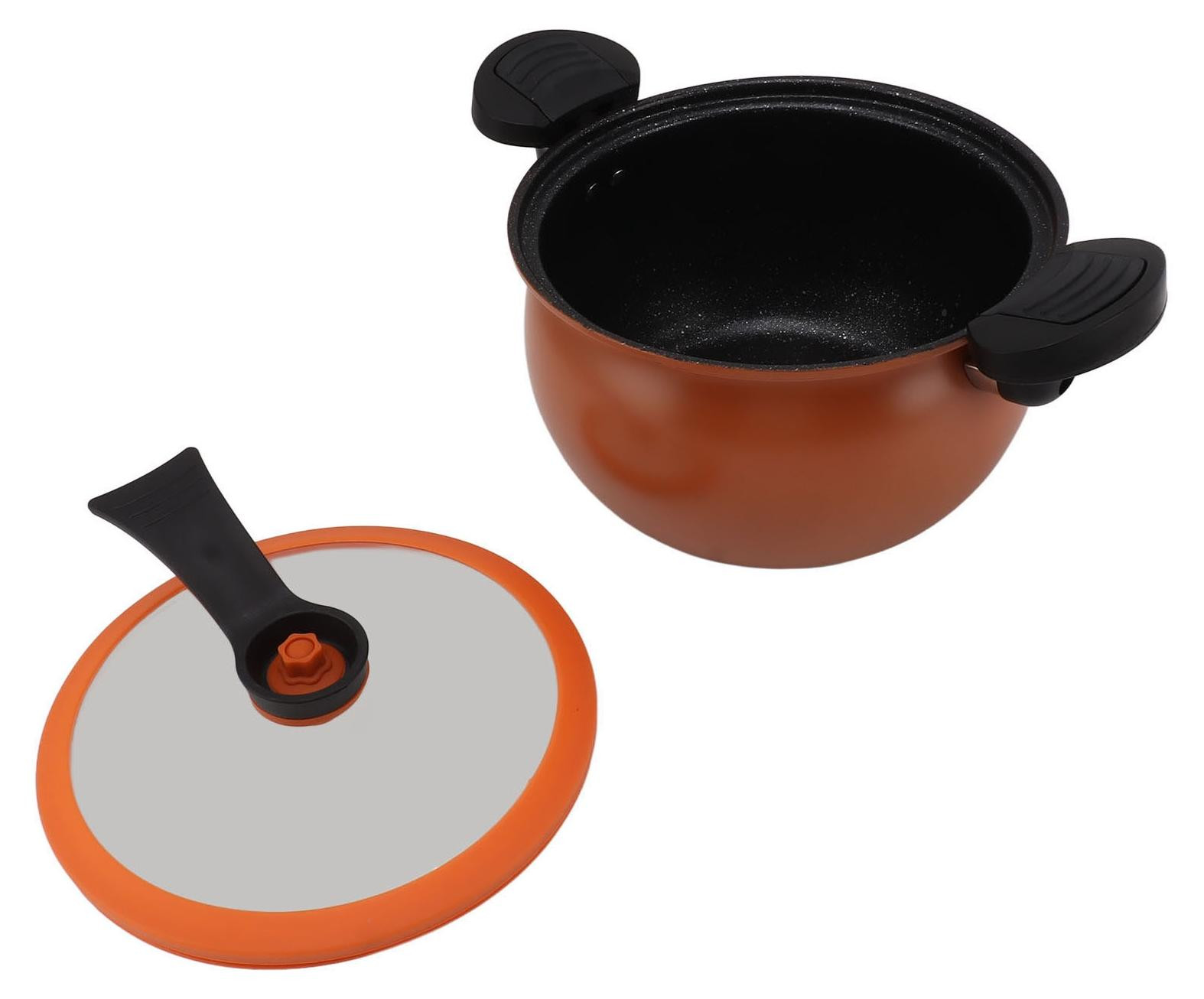 Gistuch Multifunctionele Anti-aanbak Snelkookpan, 7 liter, Oranje