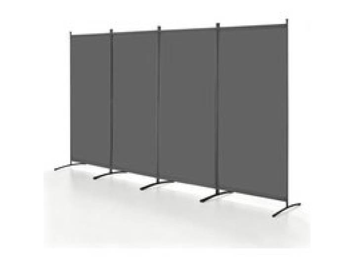 VEVOR Paravent Multifonctionnel à 4 Panneaux, Cloison de Séparation Autoportant 346,4 x 184 cm, Séparateur de Pièces Intérieur Pliable, Brise-vue pour Confidentialité, Bureau, Chambre à Coucher, Gris