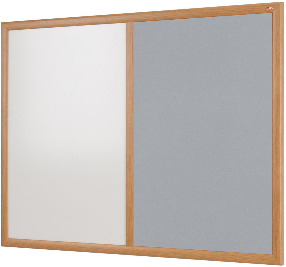 Symple Stuff Wall Mounted Combination Board Grey 120 cm H x 180 cm W