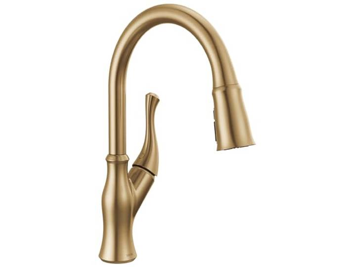 Delta Faucet Ophelia 19888Z-CZ-DST Spültischarmatur Mischbatterie, Küchenarmaturen mit herausziehbarem Sprüher, Küchenspüle, Wasserhahn für Küchenspüle mit magnetischer Dockingstation, goldfarben