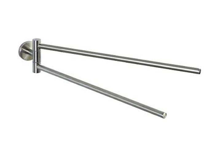 WENKO Porte-Serviettes Bosio Mat avec 2 Bras INOX matériel de vissage pour Le Montage Mural Inclus Mat