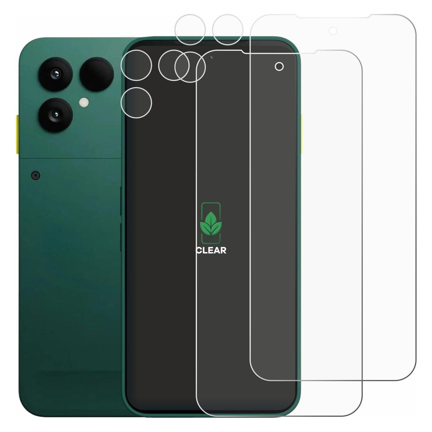 ScreenLeaf Schutzfolie für Fairphone 6 (Display+Kamera) Displayschutz Display Schutz Folie Klar Transparent (2 Stk., Fairphone 6) (6159756)