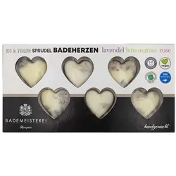 Badeherzen-Set - 3 Sorten 6x15g