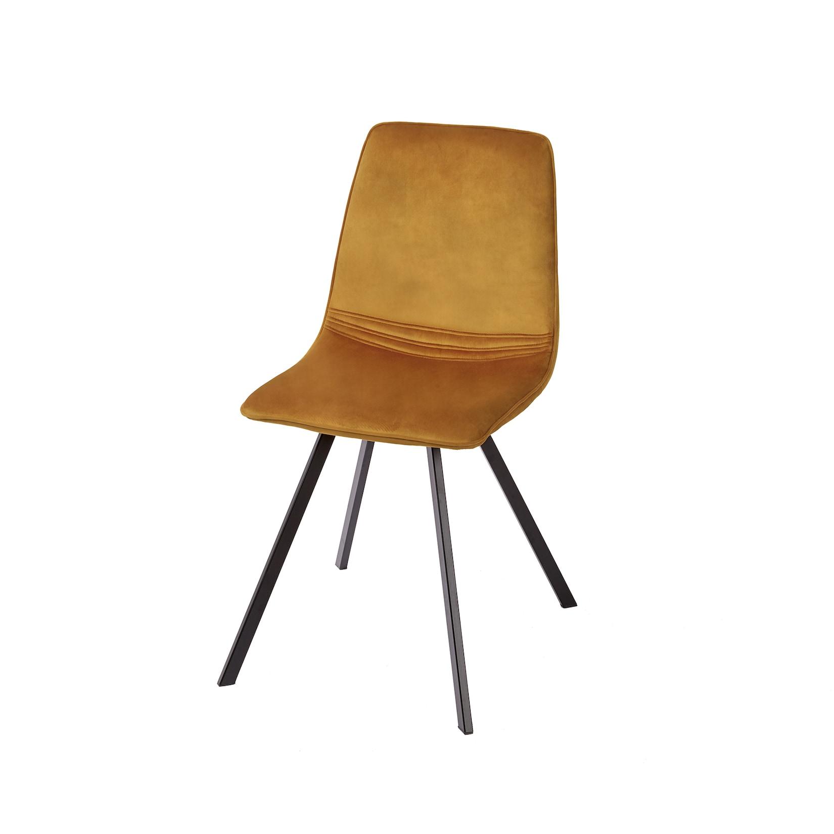 riess-ambiente Stuhl AMSTERDAM CHAIR - Retro senfgelb Samt Designklassiker pflegeleicht Esszimmer