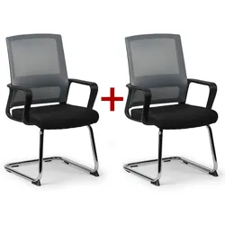 Konferenzstuhl LOW 1+1 GRATIS, grau