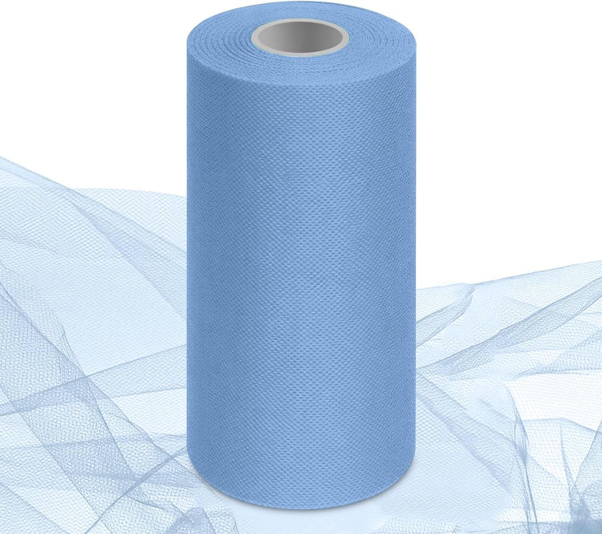 Blauwe organza en tule band voor decoratie, kleding en knutselen