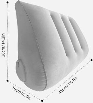 Uplifted Trends Portable Inflatable Camping Travel Pillow Lightweight Sleep Support Air Cushion For Comfortable Body Positioning grey