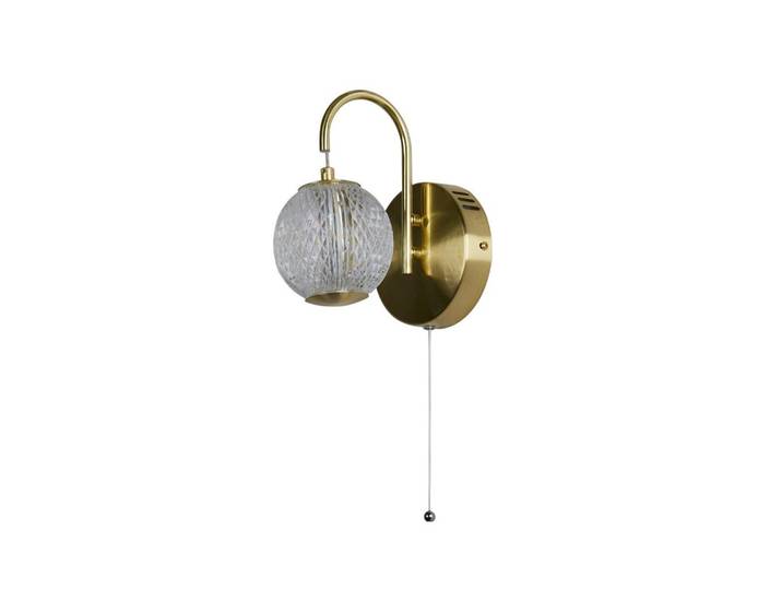 LED-Wandleuchte Allure Transparent Messingfarben