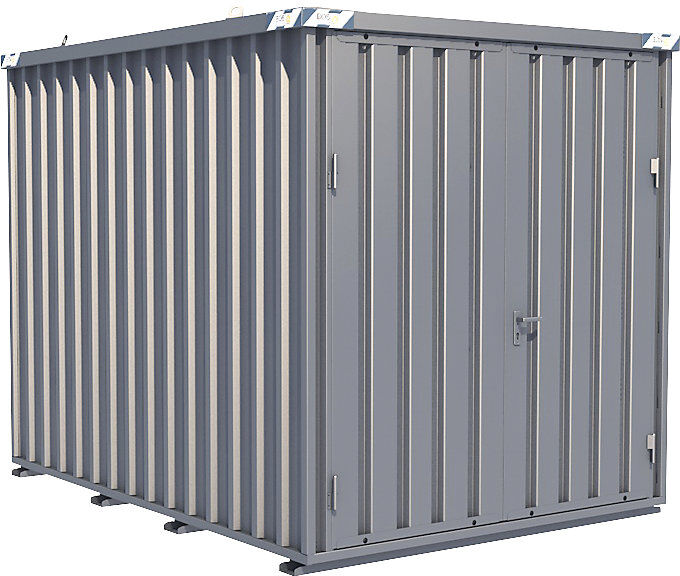 kaiserkraft Lagercontainer, 2 Flügeltüren, Außen-BxHxT 2300 x 2400 x 3100 mm