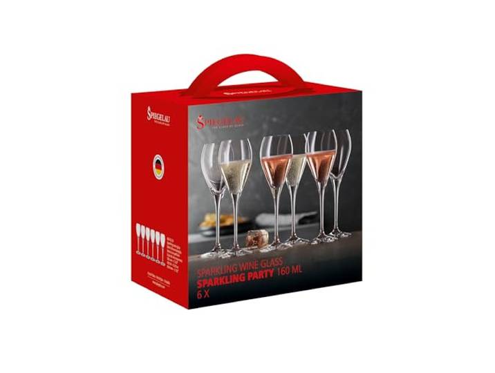 Spiegelau Sparkling Party Coffret Cadeau\, Verres à Champagne\, Lot de 6