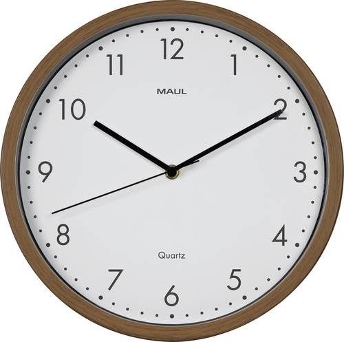 Maul 9051476 Quarz Wanduhr 30cm x 50mm Holz (dunkel)