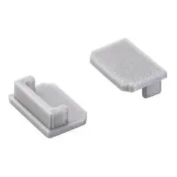 Brumberg 53094260 Endkappen-Set zu LED-Flieseneinbauprofil 53762260 Farbe: grau