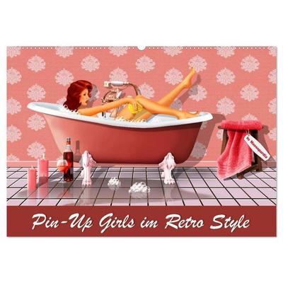 Pin-Up Girls im Retro Style by Mausopardia (Wandkalender 2027 DIN A2 quer), CALVENDO Monatskalender