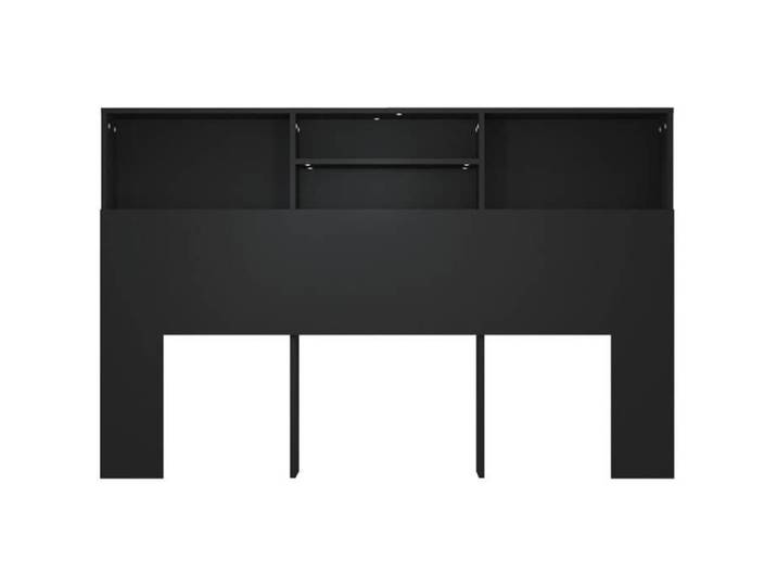 Remise 2026®Accessoire lit avec rangement Noir - Armoire de tête de lit - noir - 160x19x103 5cm 115 9918953