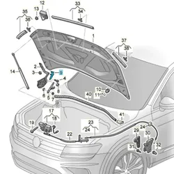 Volkswagen Scharnierabdeckung 5TA823315A