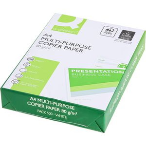 Q-Connect Kopierpapier KF01087, A4, 80 g/qm, weiß, 500 Blatt
