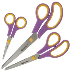 Westcott 3-teiliges Scheren-Set »Easy Grip« lila