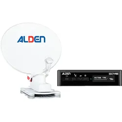 Alden Onelight 65 HD vollautomatische Satellitenanlage Ultrawhite inkl. S.S.C. HD-Steuermodul und Ultrawide LED TV  24 Zoll