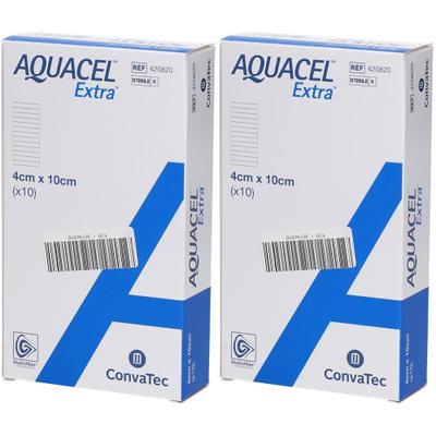 Aquacel Extra 4x10 cm Verband x2 2x10 St Kompressen