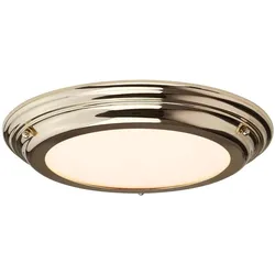 Elstead Lighting, Deckenleuchte, Welland LED Deckenleuchte 4cm Poliertes Messing IP54 (2250 lm)