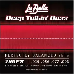 La Bella 760FX Flatwound 039/096 (4x, E-Gitarre), Saiten