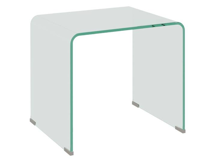 Table basse rectangulaire verre trempé transparent