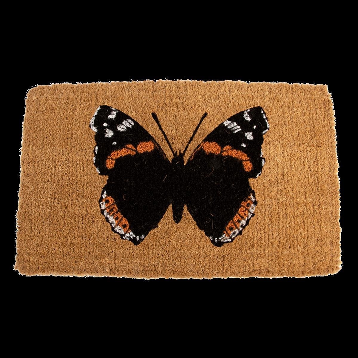 Esschert Design Deurmat met Vlinderprint van Kokosvezel