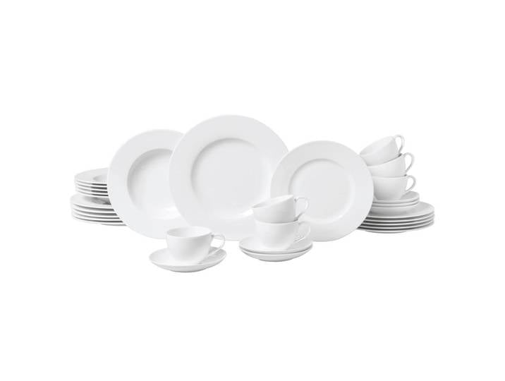 Villeroy & Boch Kombiservice Basic White, Weiß, Keramik, 30-teilig, Uni, 200 ml,200 ml, 39.4x33.8x39.4 cm, Essen & Trinken, Geschirr, Geschirr-Sets, Kombiservice