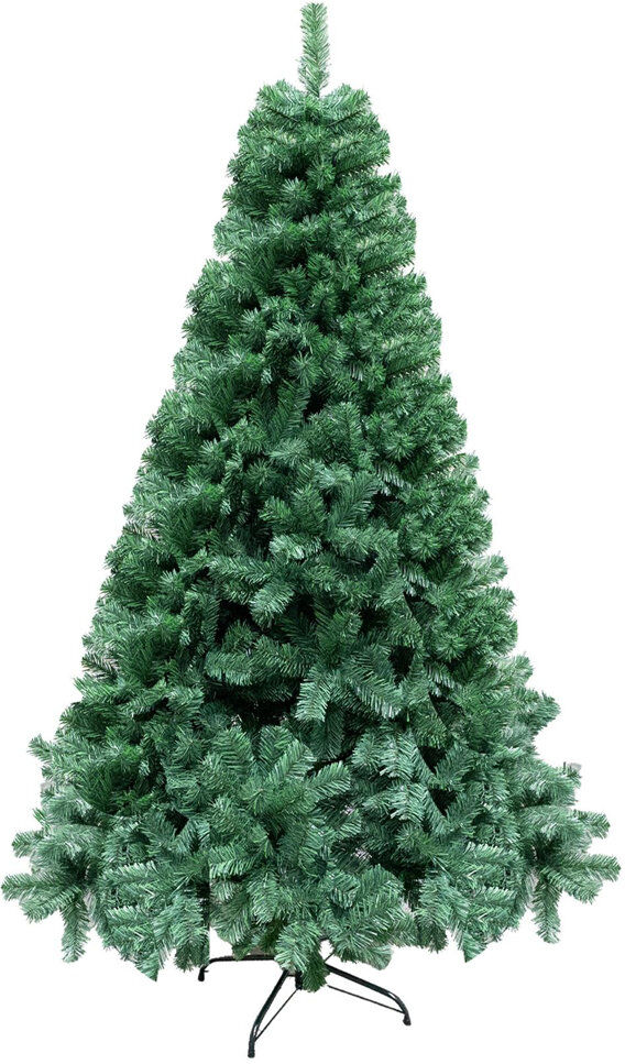 SHATCHI Green Artificial Christmas Tree with Metal Stand, Indoor Fire Retardent PVC Tree 6 ft.