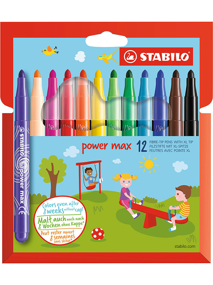 Filzstifte "STABILO power max" - 12 Stück - onesize