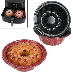4er Set Cuci Mini Gugelhupf Backform Ø12,3cm runde Airfryer Backofen Kuchen