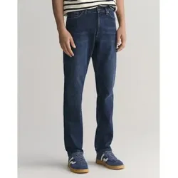 Gant für Herren. 1000260 Blaue Slim Fit Jeans (29/34), Lässig, Baumwolle, Denim, Nachhaltig