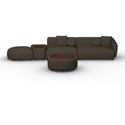 Wohnlandschaft Kira Chenille Braun