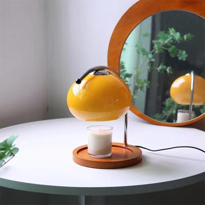 Friendly Fresh Finds Retro Glass Aromatherapy Table Lamp Warm Candlelight Bedside Decor Lamp orange us Plug