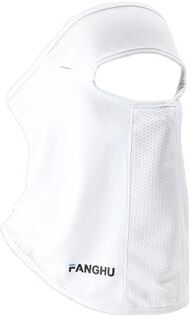 Market Central Anti UV Cycling Face Mask Breathable Ice Silk Full Face Cover With Neck Protection white