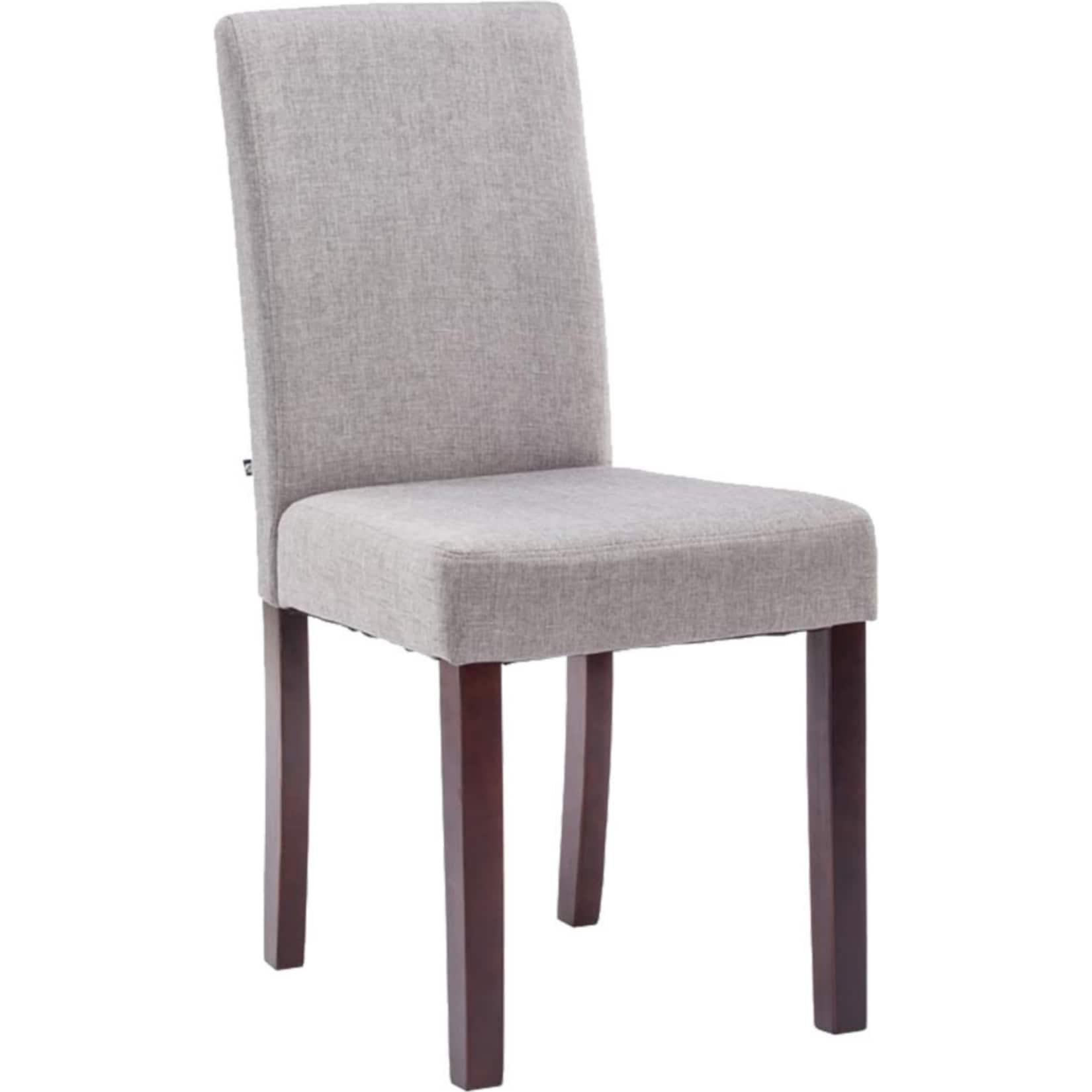 CLP Esszimmerstuhl Ina Stoff cappuccino Farbe: hellgrau, Gestell Farbe: cappuccino