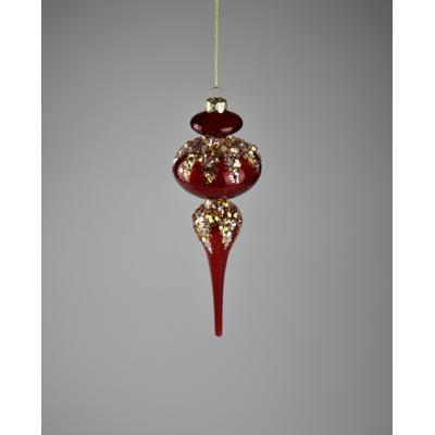 Christbaumschmuck AM DESIGN "aus Glas, Ø: 21 cm", rot, Ø:21cm, Weihnachtsbaumschmuck, 2er Set