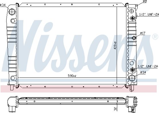 Nissens Kühler, Motorkühlung 65538a Für Volvo